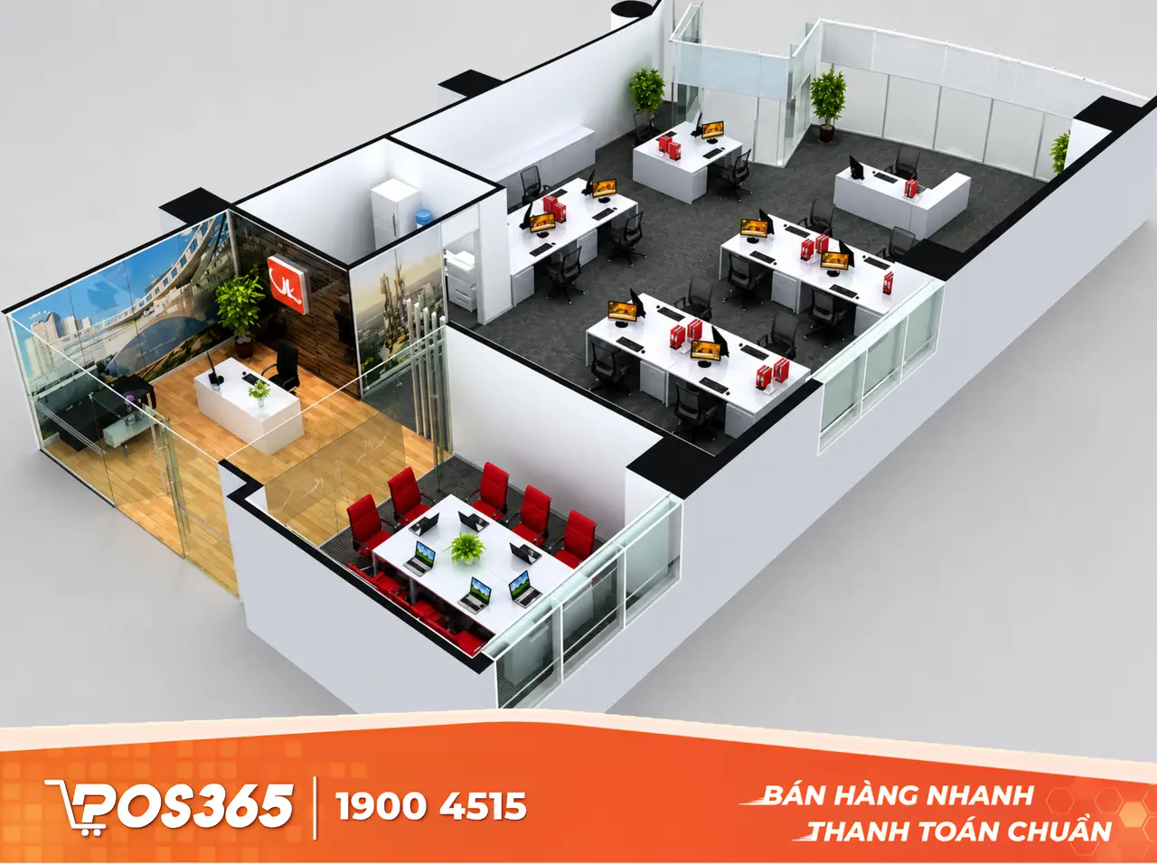 Mẫu thiết kế cho văn phòng nhỏ ( Dưới 50m2) - 4