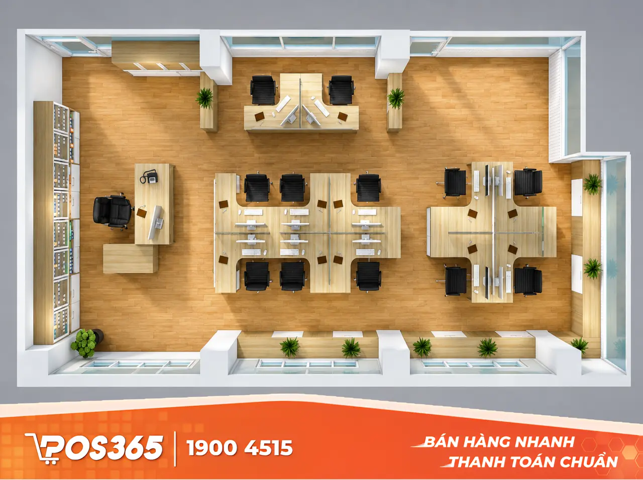 Mẫu thiết kế cho văn phòng nhỏ ( Dưới 50m2)