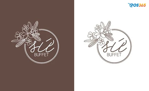 mẫu thiết kế logo nh&agrave; h&agrave;ng buffet 1