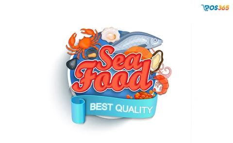 mẫu thiết kế logo nh&agrave; h&agrave;ng hải sản 1