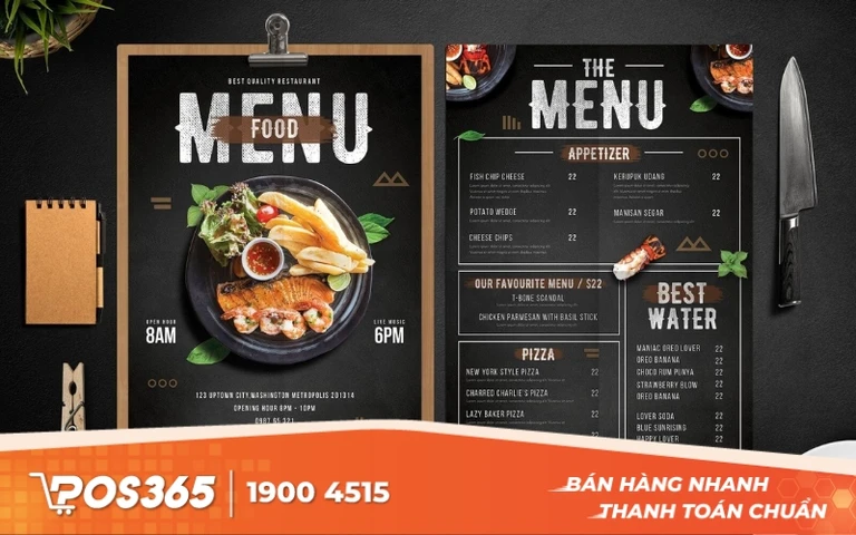 Mẫu thiết kế menu nhà hàng 3