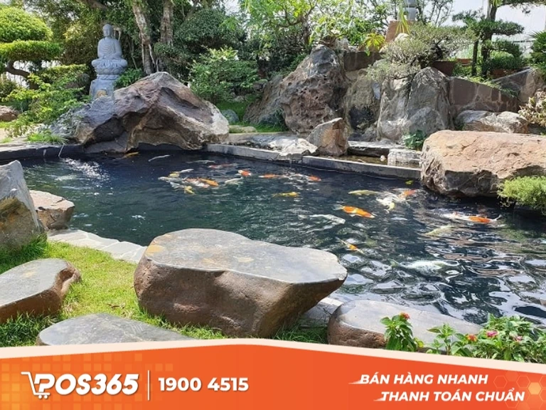  Mẫu thiết kế m&ocirc; h&igrave;nh cafe c&aacute; Koi s&acirc;n vườn