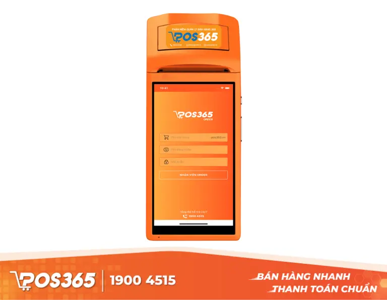 Máy bán hàng cầm tay tích hợp máy in POS365 V1S - Cơ động cho hội chợ, bán hàng lưu động