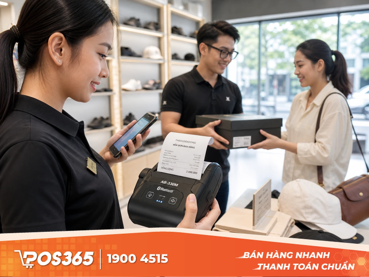 Máy in cầm tay bluetooth AB-330M