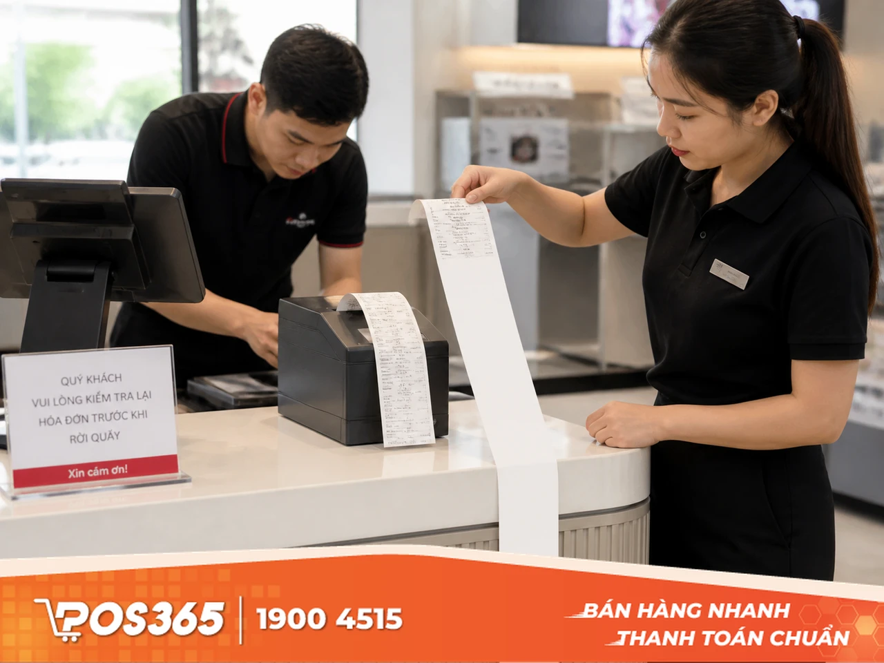Máy in hóa đơn bị dài (thừa giấy trắng)