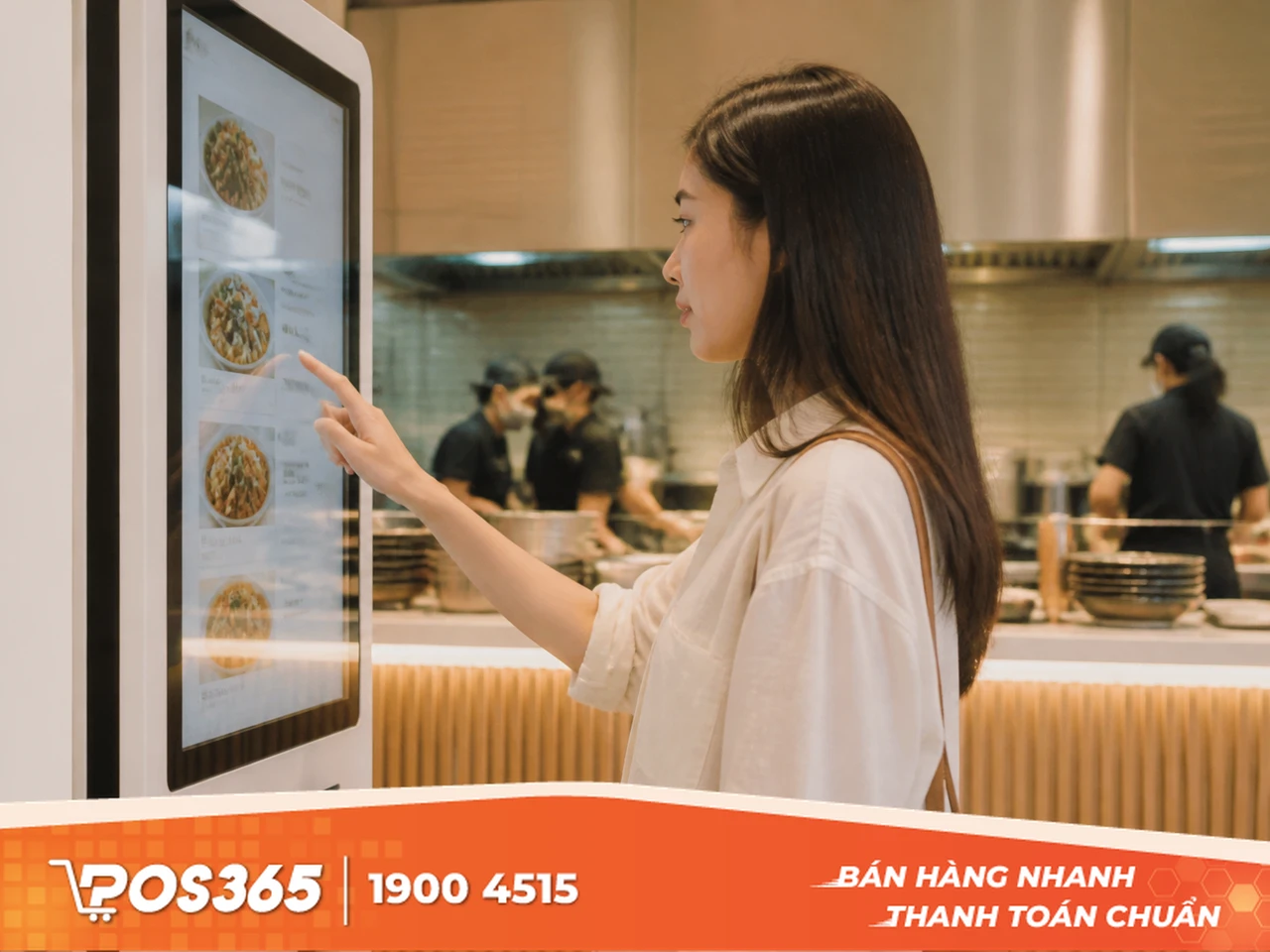 M&aacute;y Kiosk tự phục vụ (Self-order Kiosk)