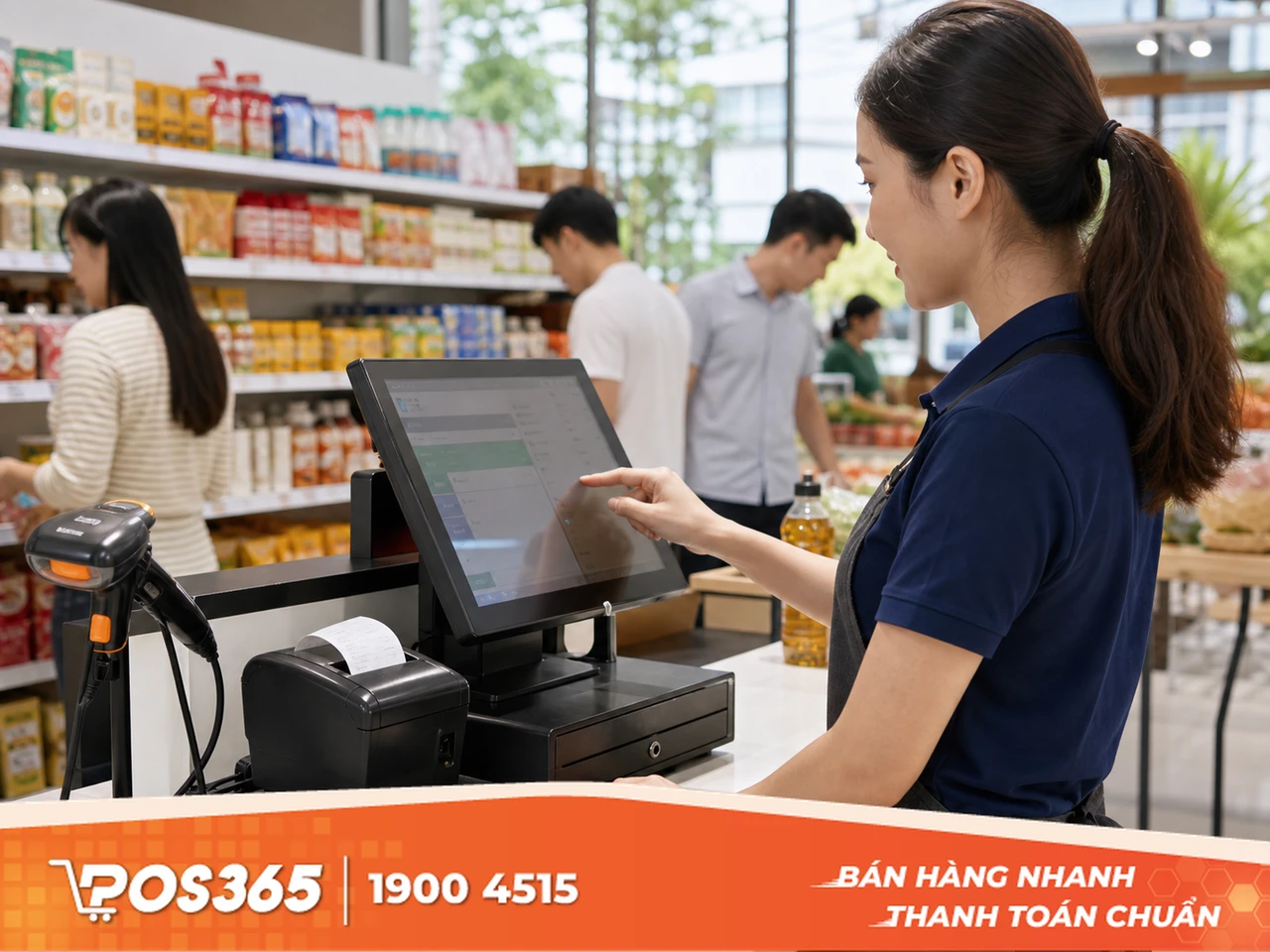 Máy thu ngân POS365 HĐH Windows thao tác quen thuộc