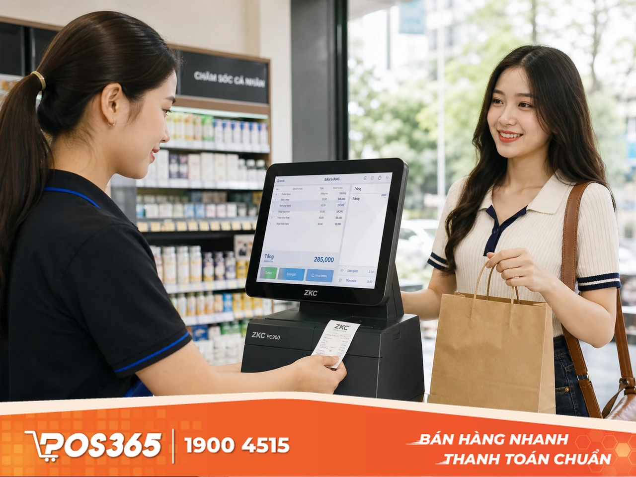 Máy tính tiền in hoá đơn ZKC PC900