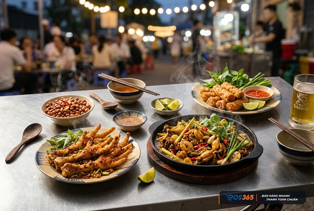 Menu c&aacute;c m&oacute;n nhậu b&igrave;nh d&acirc;n ra m&oacute;n nhanh