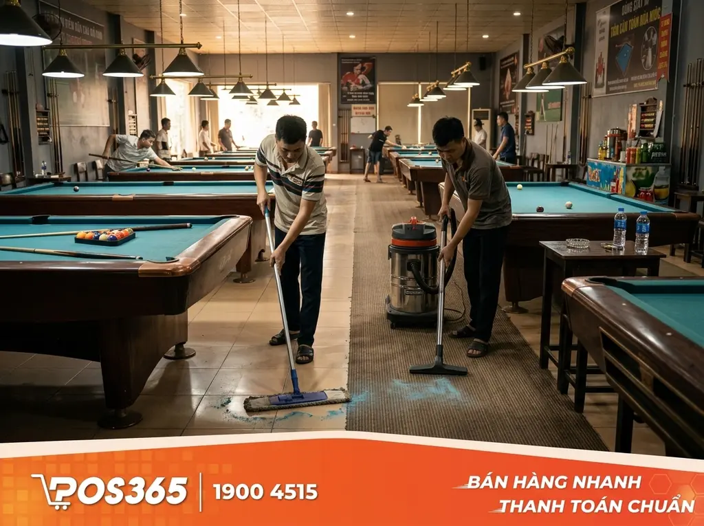 Mẹo vệ sinh s&agrave;n qu&aacute;n bida sạch phấn lơ theo từng chất liệu bề mặt
