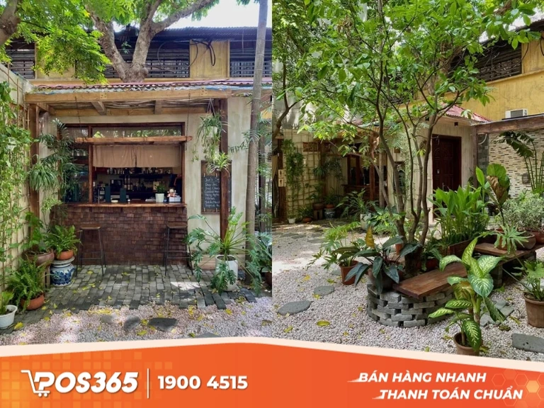 Mô hình cafe sân vườn phong cách Nhật Bản