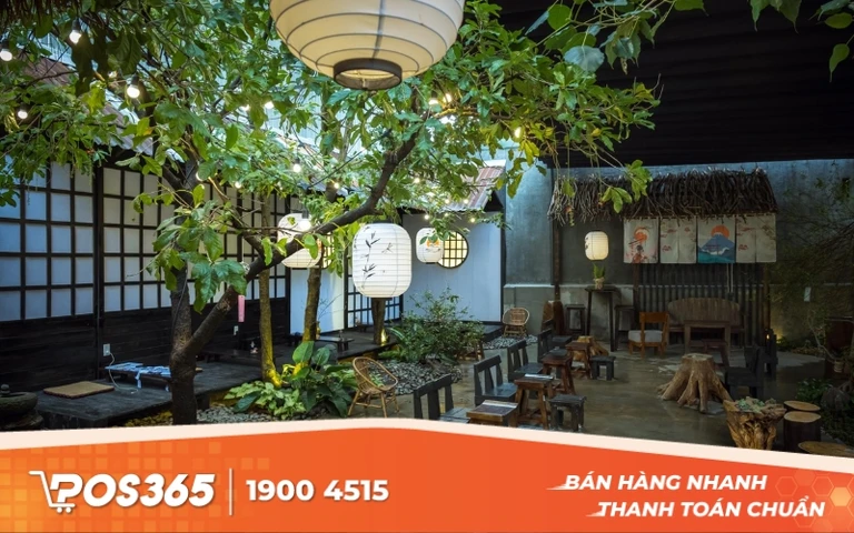 Mô hình quán cafe sân vườn Vintage