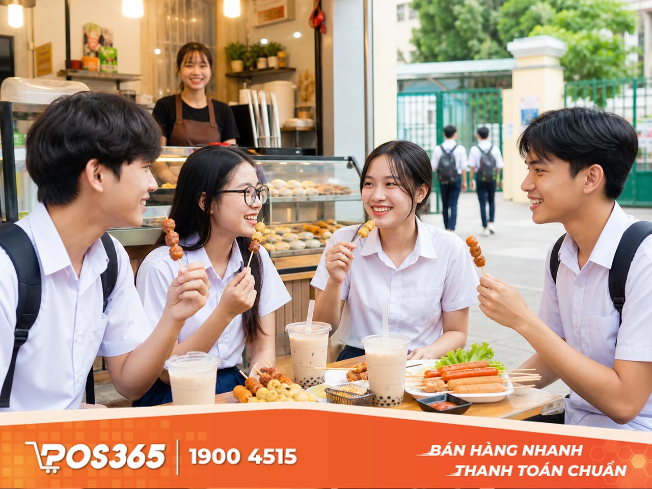 Mở quán ăn vặt cổng trường