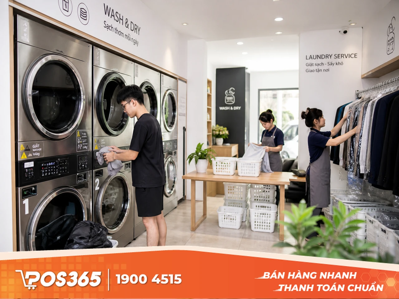 Mở tiệm giặt sấy tự động v&agrave; giặt kh&ocirc;