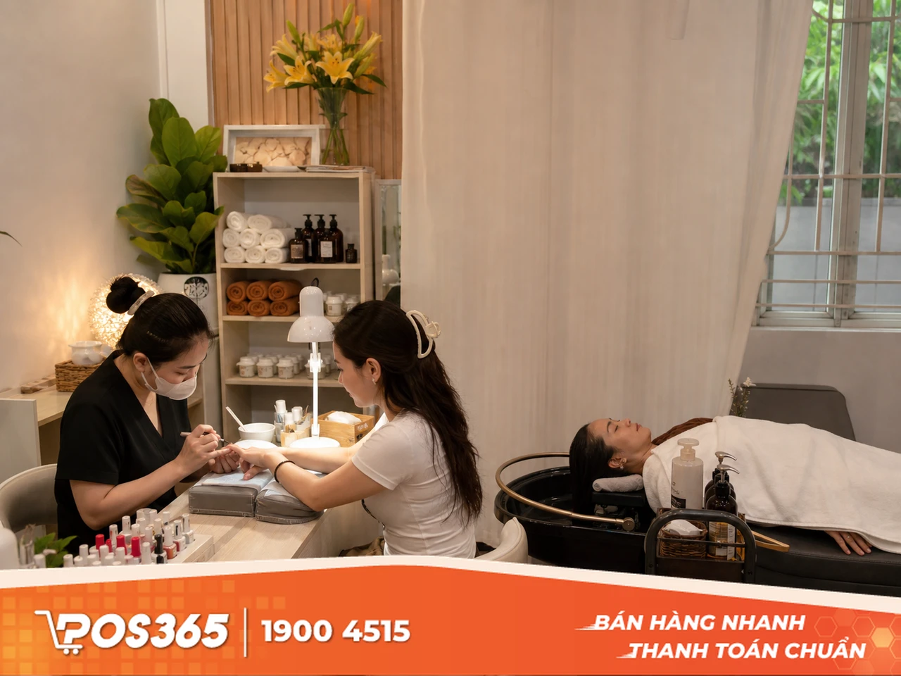 Mở tiệm l&agrave;m nail, spa mini hoặc gội đầu