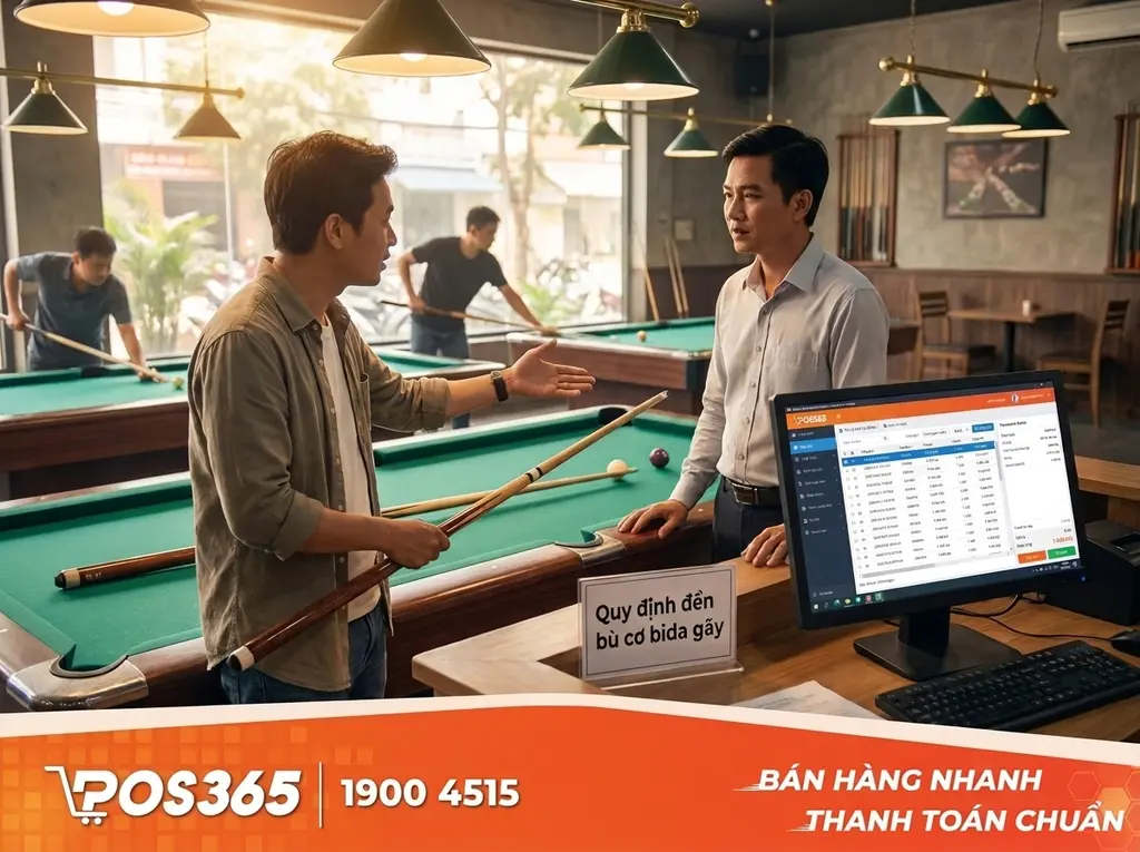 Mức đền bù khi khách làm gãy cơ bida (gậy bida)