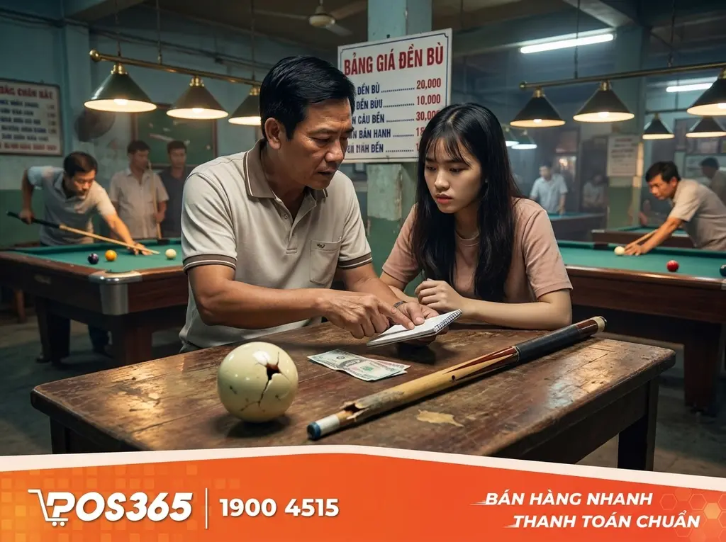 Mức đền bù khi khách làm mẻ bóng bida, hỏng phụ kiện khác