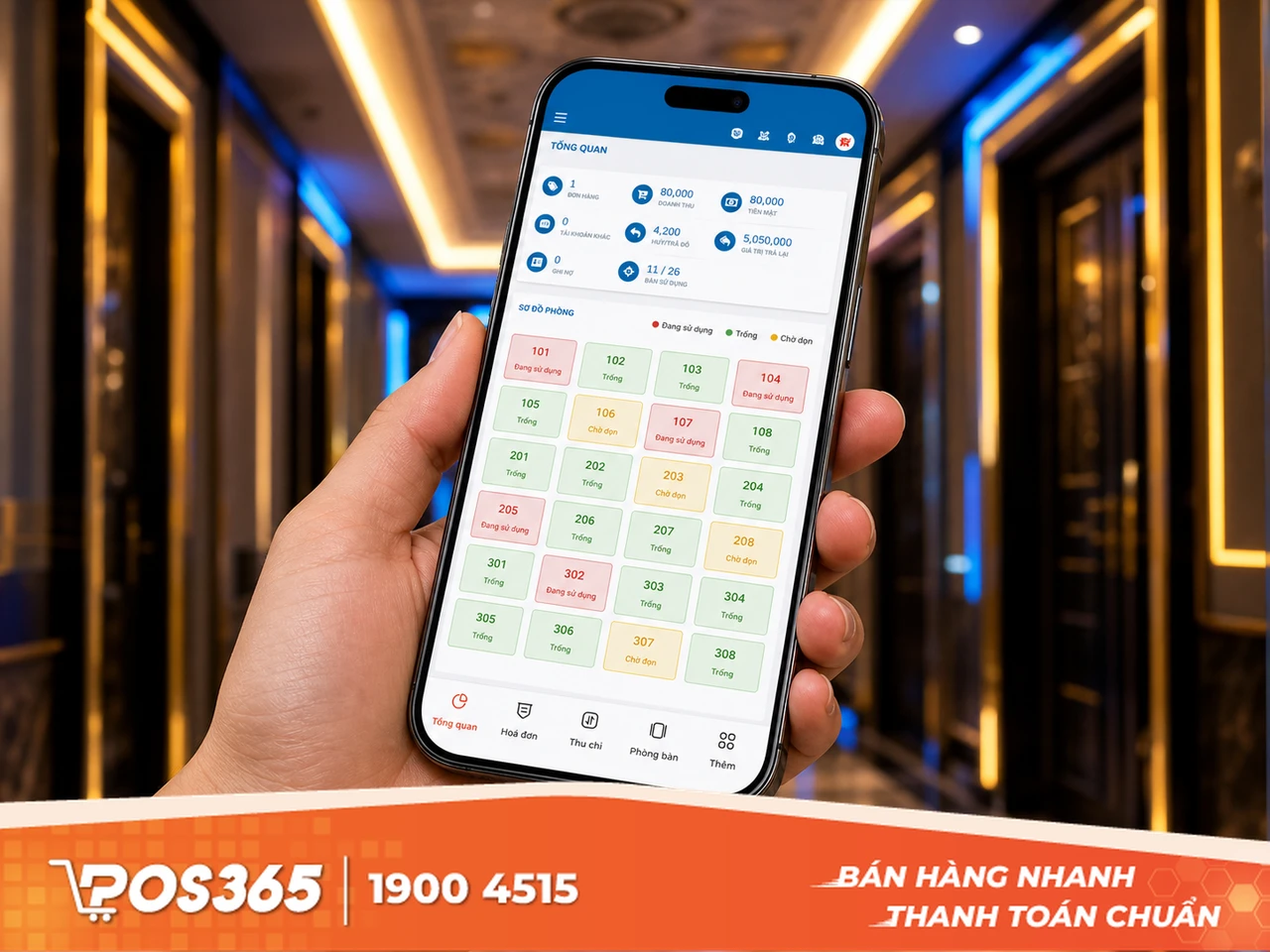 Nắm bắt trạng th&aacute;i ph&ograve;ng h&aacute;t theo thời gian thực