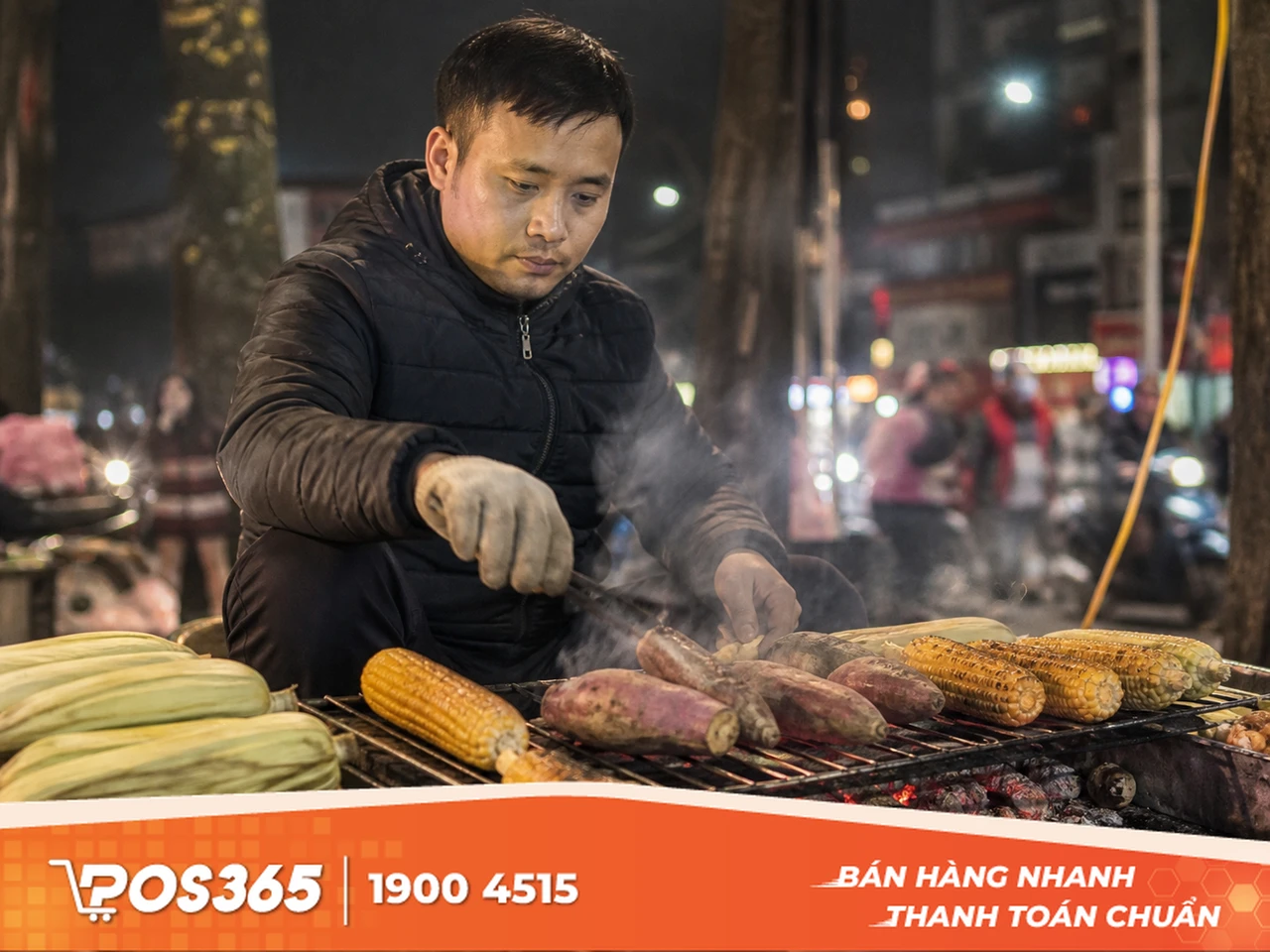 Ngô khoai lang và hạt dẻ nướng