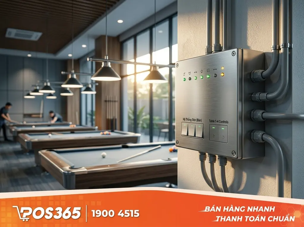 Nguy&ecirc;n l&yacute; hoạt động của hộp điều khiển đ&egrave;n b&agrave;n bida