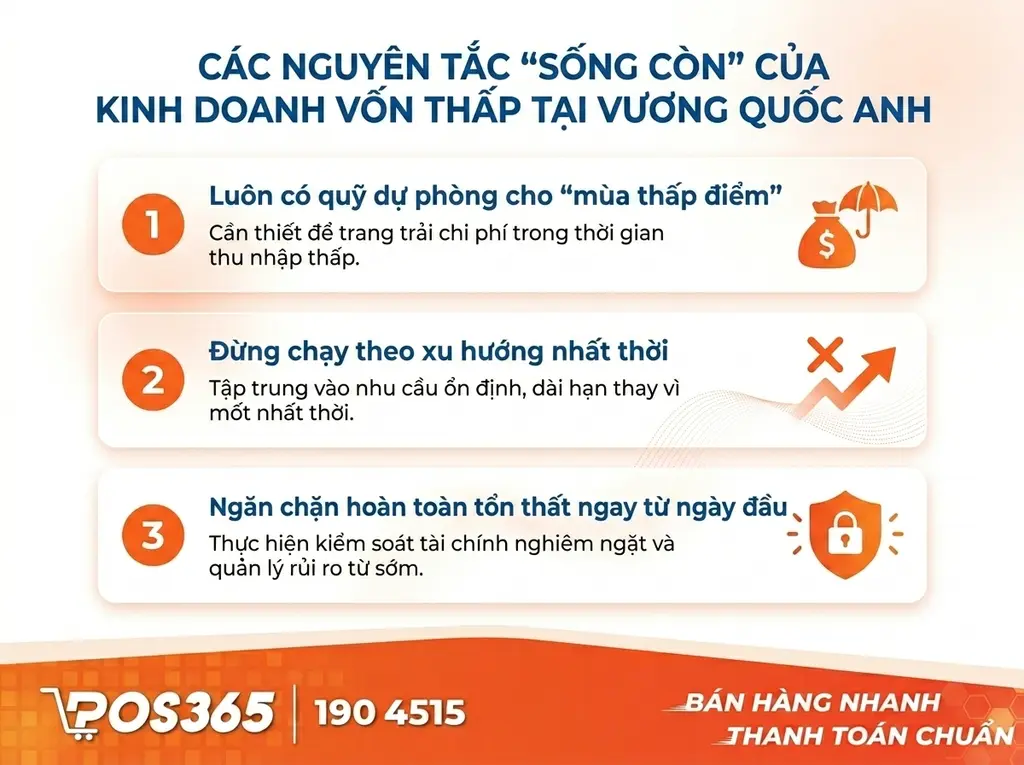 Nguyên tắc "sống còn" khi kinh doanh vốn ít ở xứ sương mù
