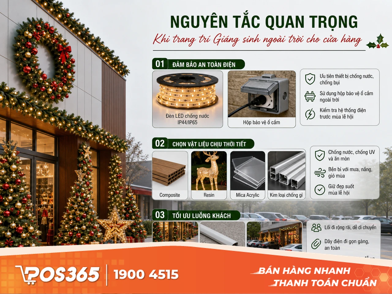 Nguy&ecirc;n tắc v&agrave;ng khi trang tr&iacute; ngo&agrave;i trời cho cửa h&agrave;ng