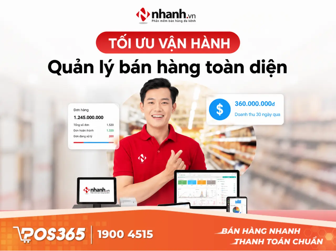 Phần mềm Nhanh.vn - Phù hợp chuỗi đại lý kim khí lớn