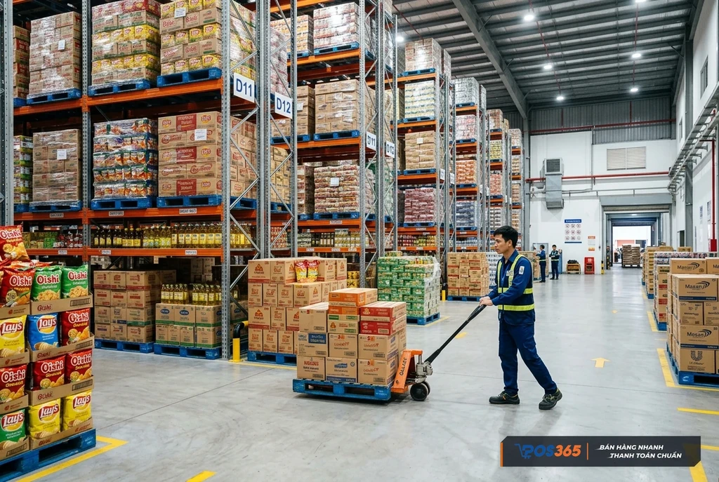 Nhập h&agrave;ng tạp h&oacute;a gi&aacute; sỉ tại tổng kho đại l&yacute;