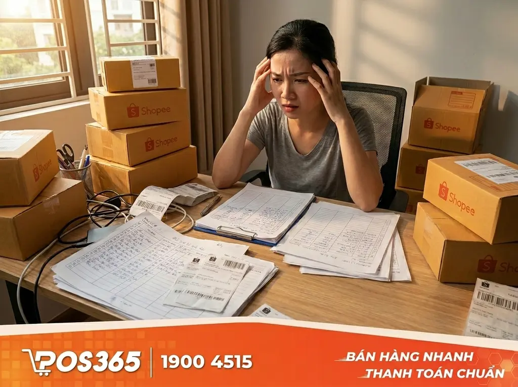 Những rủi ro chực chờ khi quản l&yacute; gian h&agrave;ng Shopee thủ c&ocirc;ng