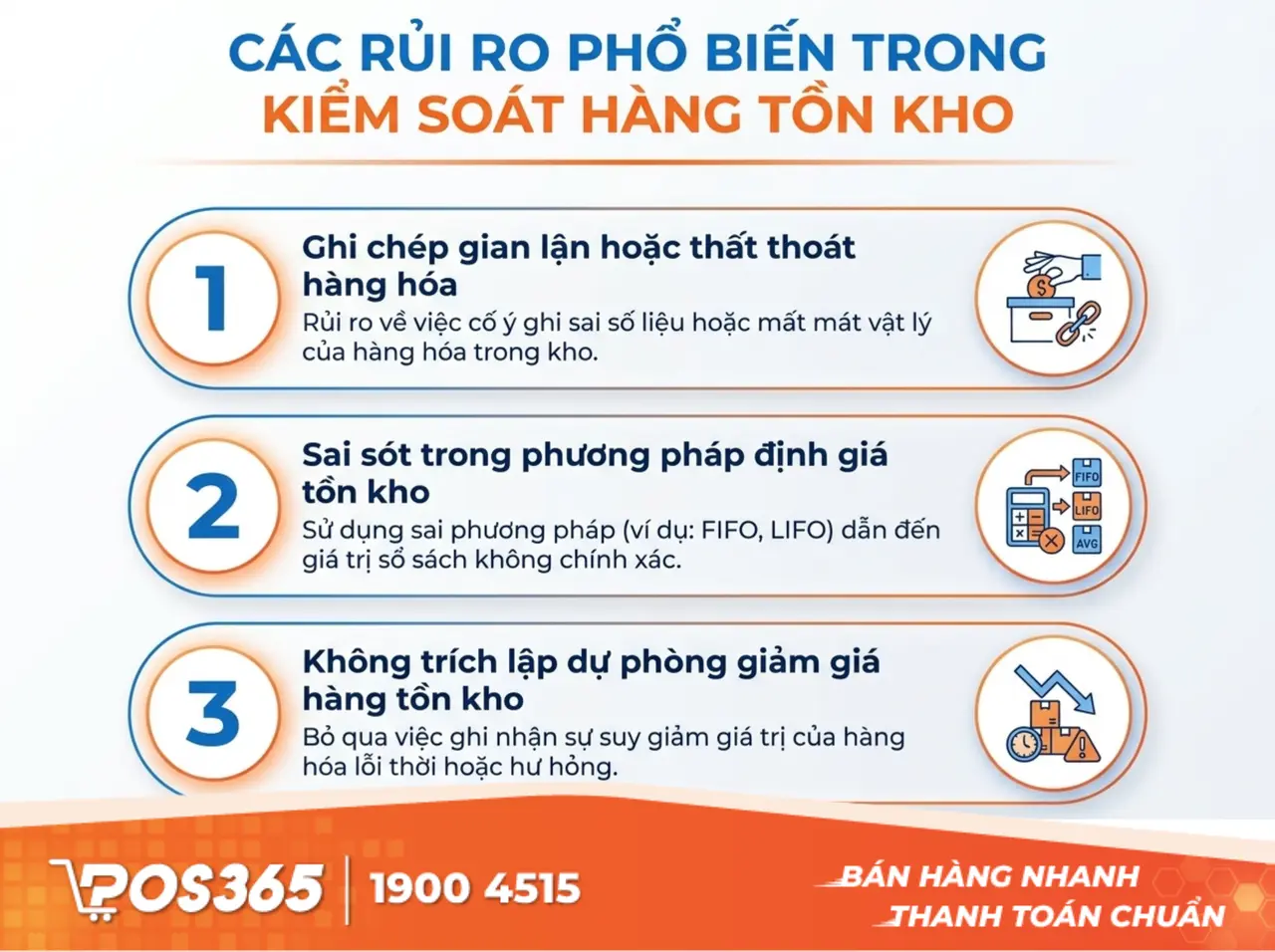 Những rủi ro và sai sót thường gặp trong kiểm soát hàng tồn kho