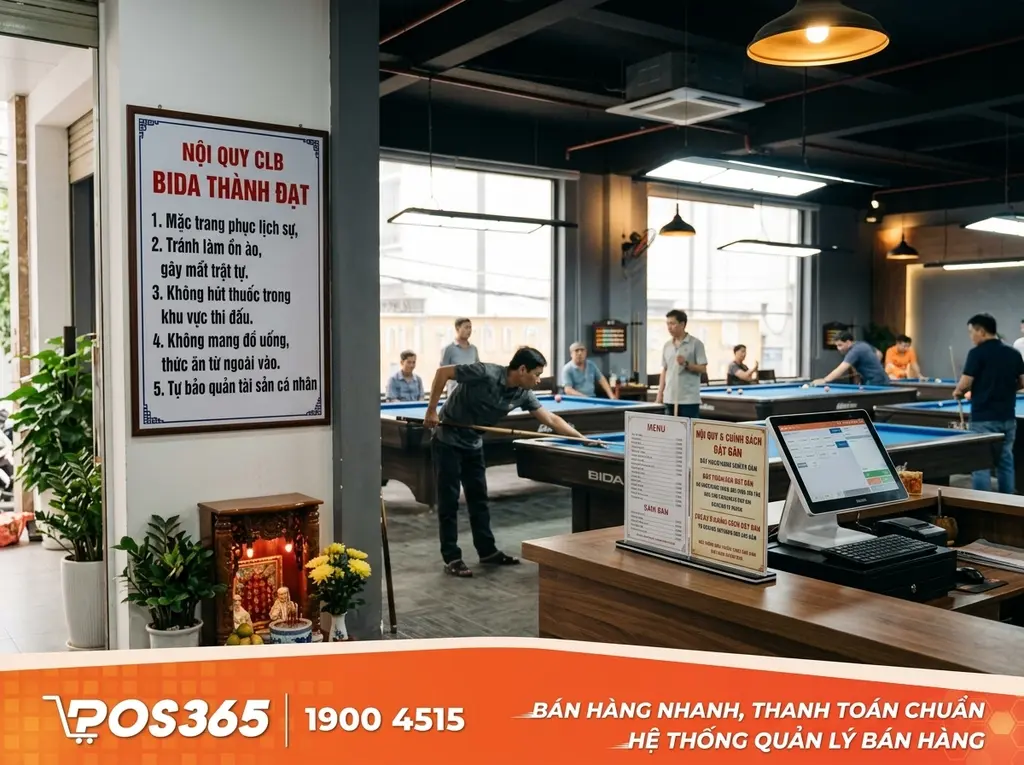 Niêm yết công khai nội quy tại cửa ra vào và trên Menu