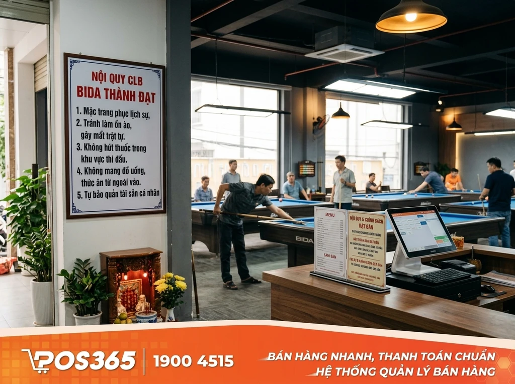 Niêm yết công khai nội quy tại cửa ra vào và trên Menu