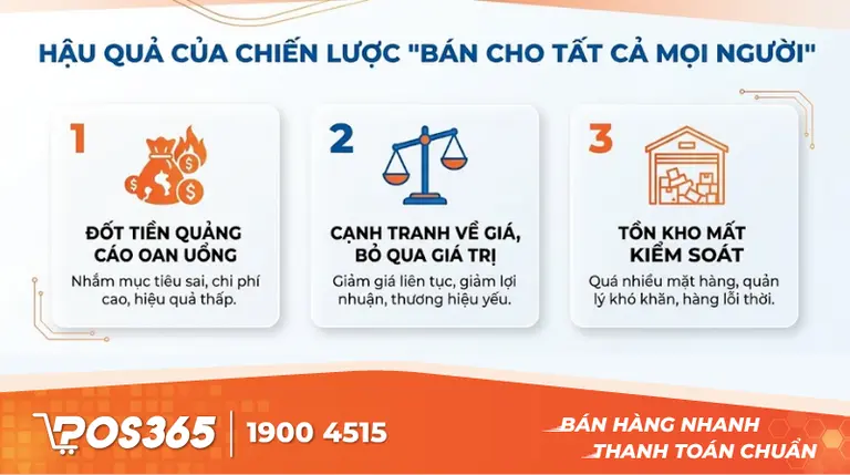 Nỗi đau kinh điển: Bán cho tất cả mọi người là không bán cho ai