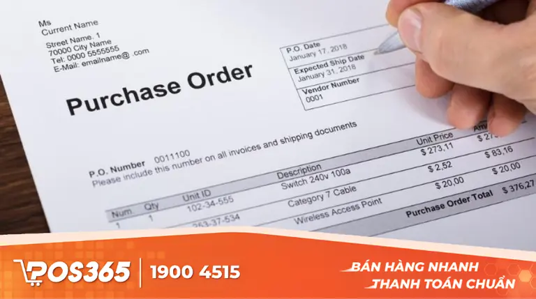 Nội dung cơ bản trên một mẫu Purchase Order chuẩn