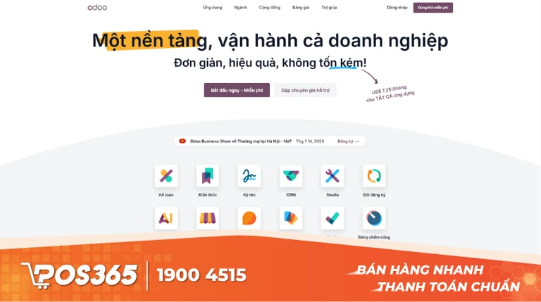 Odoo (Community Edition) - Hệ thống quản lý mã nguồn mở