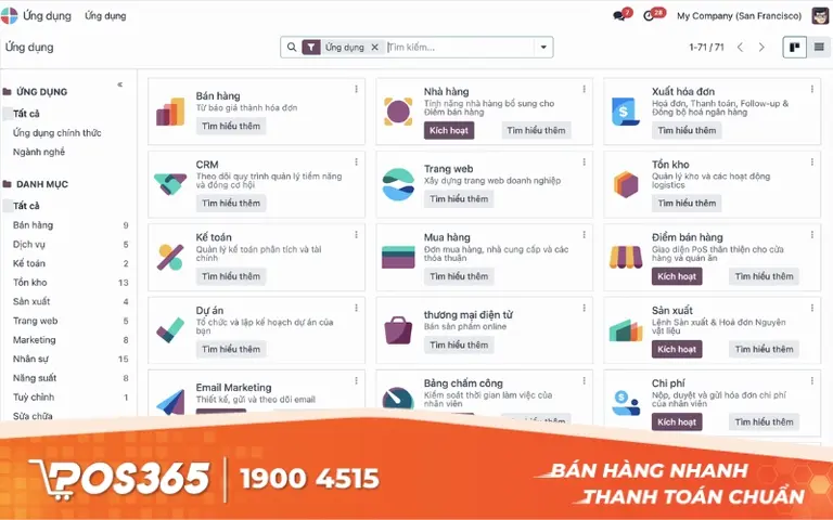 Odoo - Giải pháp quản lý kho mã nguồn mở