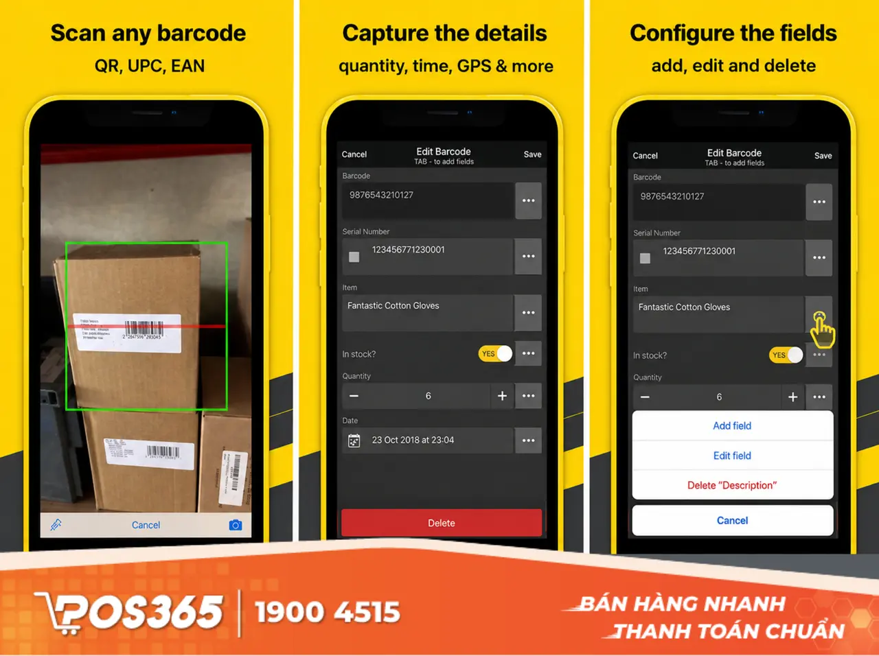 Orca Scan - Phần mềm quản lý kho bằng mã vạch trên điện thoại