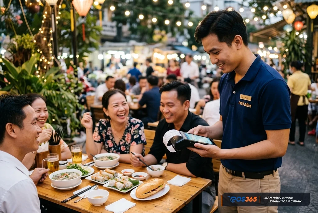 Order m&oacute;n v&agrave; in bill tại b&agrave;n qu&aacute;n nhậu POS365