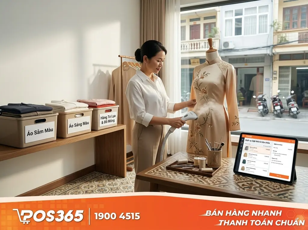 Phân loại, giặt hấp và quản lý hao mòn trang phục