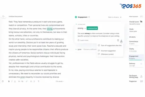 Công cụ AI miễn phí hỗ trợ học ngôn ngữ Grammarly