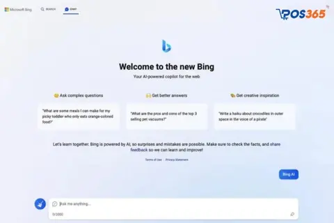 Phần mềm AI miễn phí Chatbot Microsoft Bing AI
