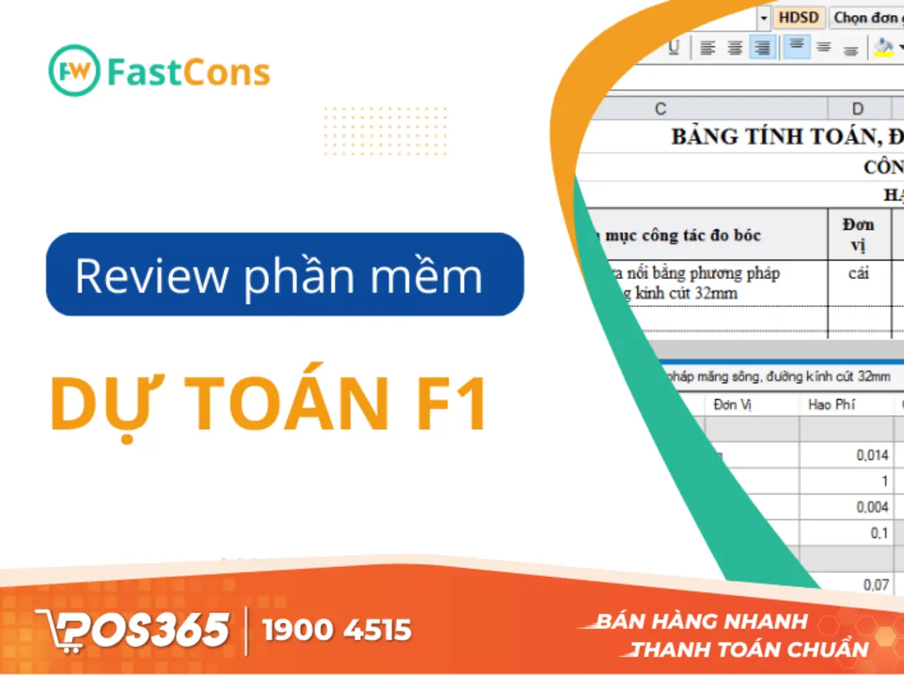 Phần mềm dự toán F1 - Giao diện thông minh, linh hoạt