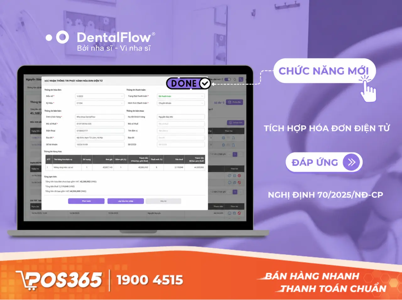 Phần mềm nha khoa hiện đại DentalFlow
