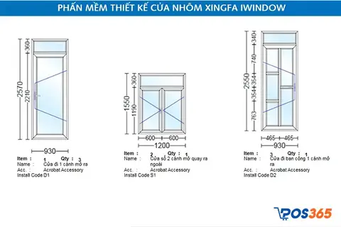 Phần mềm thiết kế cửa nhôm Iwindoor miễn phí