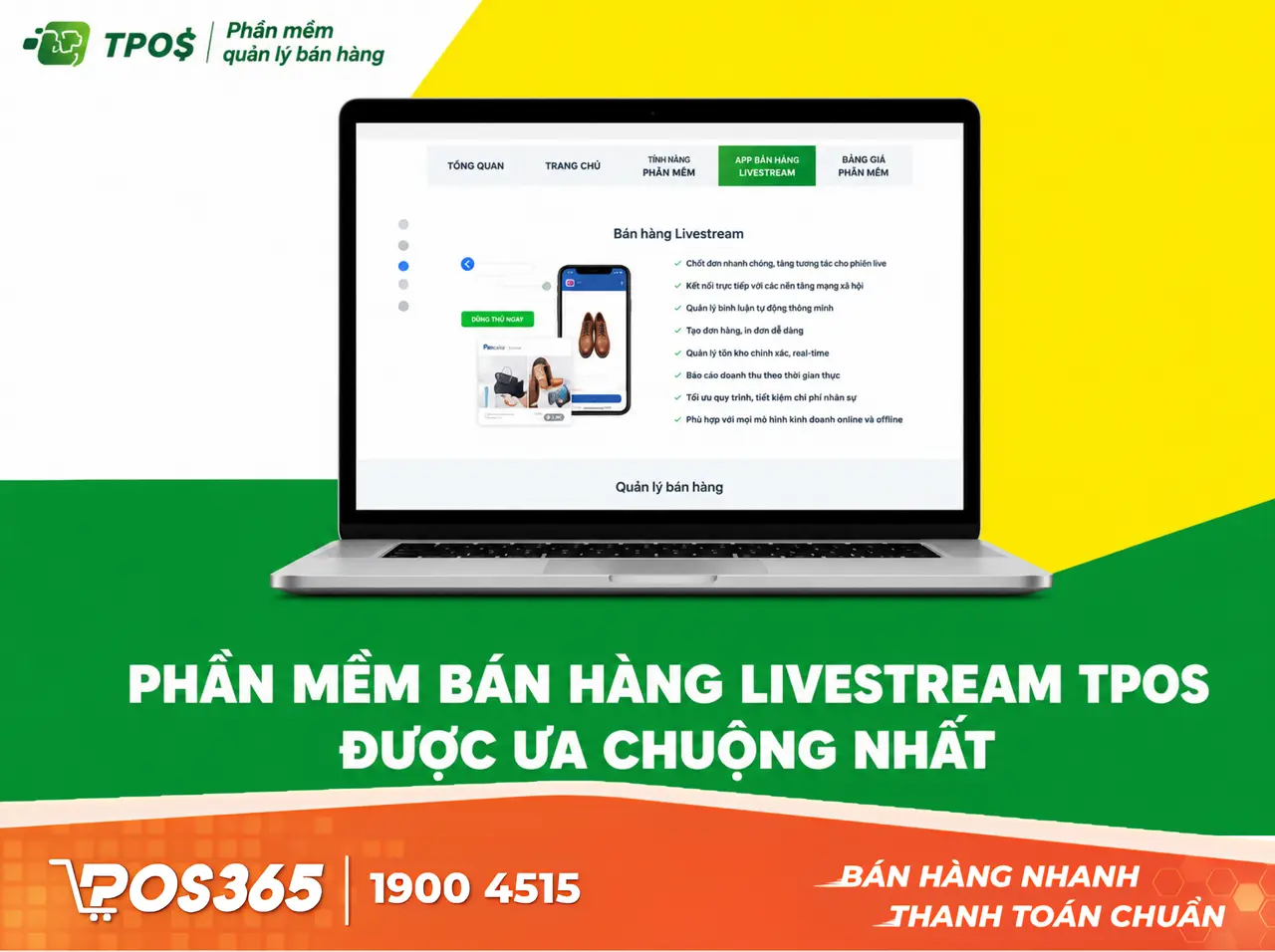 Phần mềm quản lý bán hàng livestream TPOS