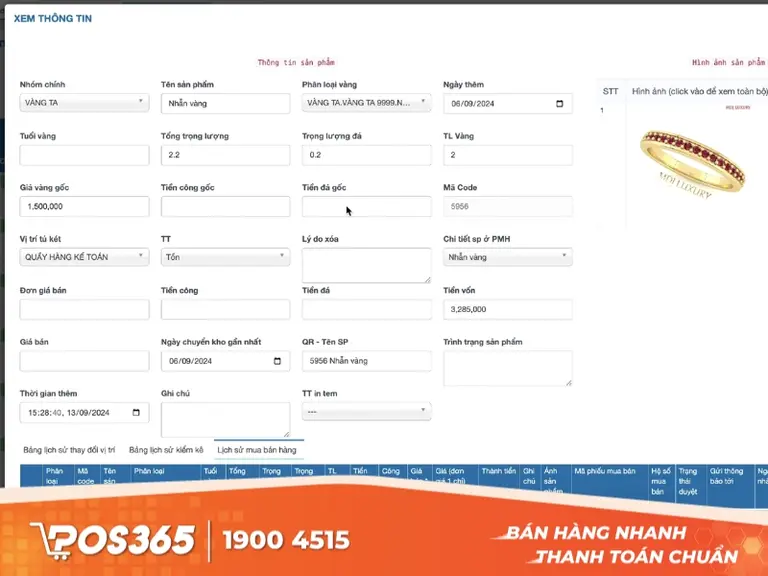Phần mềm quản l&yacute; chuỗi cửa h&agrave;ng b&aacute;n lẻ v&agrave;ng bạc Gold Shop Soft