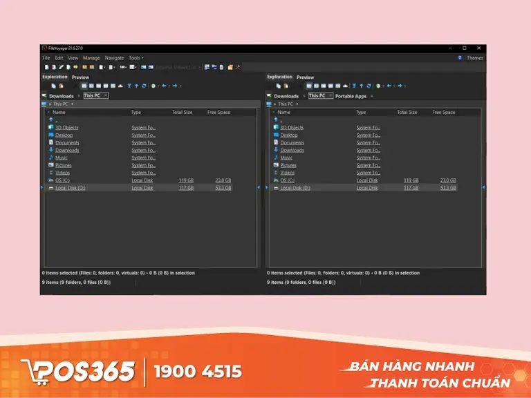 Phần mềm quản l&yacute; FileVoyager