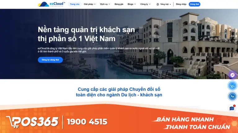 Phần mềm quản l&yacute; homestay EzCloudhotel
