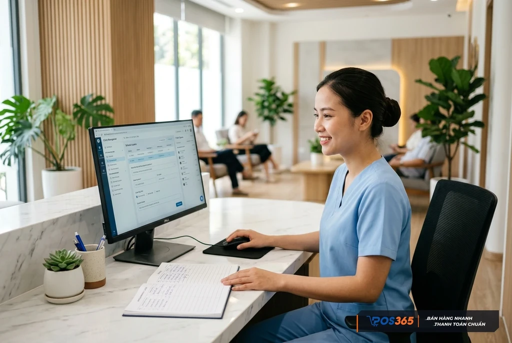 Quản lý tiếp đón bệnh nhân và viện phí trên phần mềm POS365