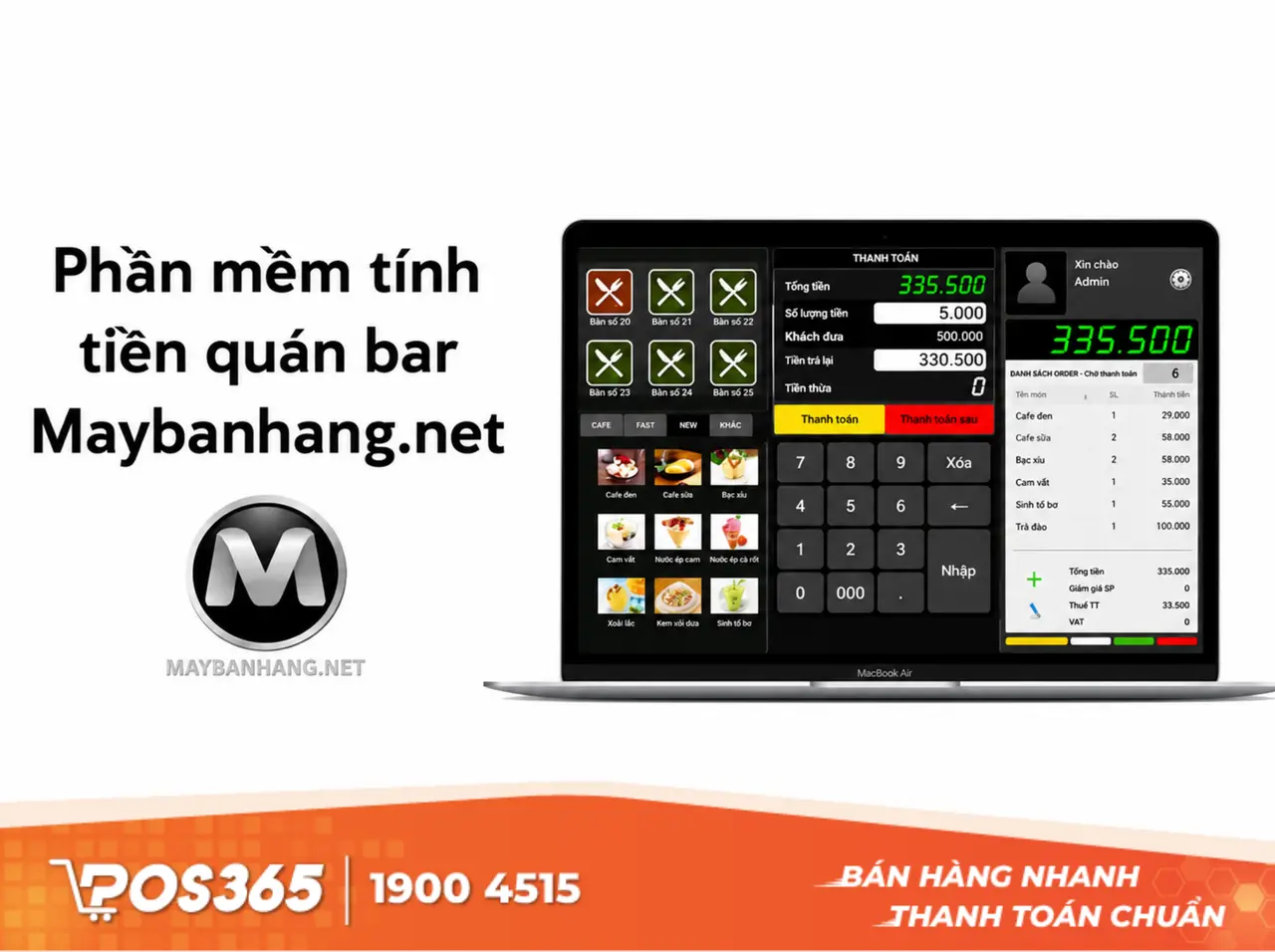 Phần mềm quản lý quán bar Maybanhang